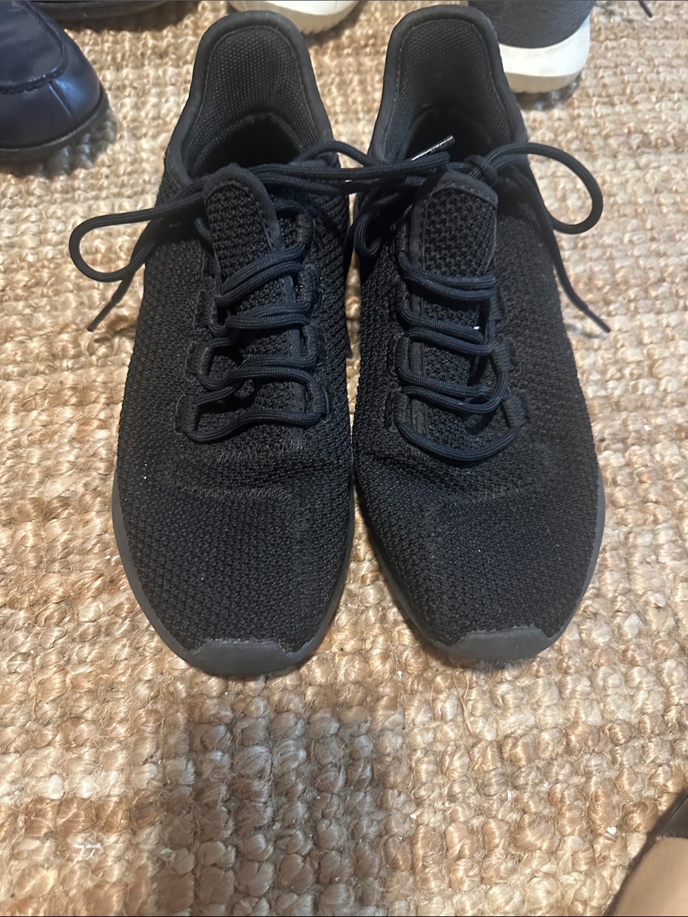 adidas Black Knit Lace-Up Men's Sneakers